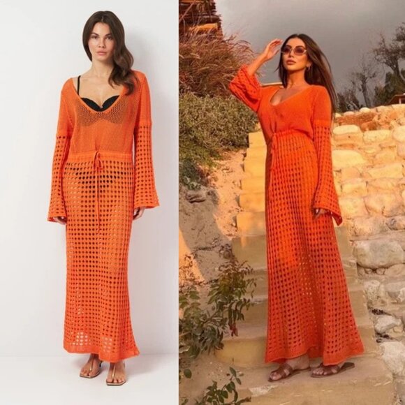 Zara Dresses & Skirts - Zara Crochet Maxi Dress